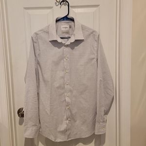 Black and white checkered button down